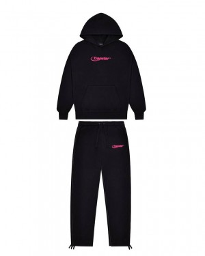 Trapstar Hyperdrive Embroidered Tracksuit Black | TS-65387