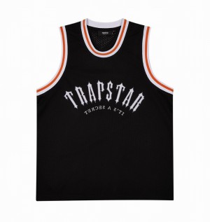 Trapstar Irongate Arch Basketball Vest Black / White / Orange | TS-64904