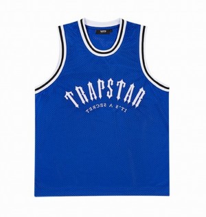 Trapstar Irongate Arch Basketball Vest Blue | TS-64903