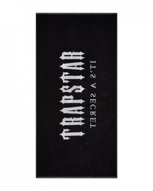 Trapstar Irongate Beach Towel Black | TS-65063