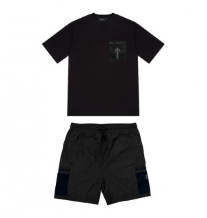Trapstar Irongate Mesh Pocket Short Black / White | TS-64921