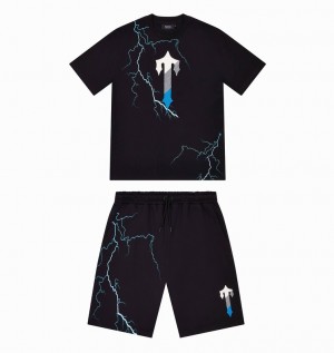 Trapstar Irongate T Lightning Shorts Black | TS-64923