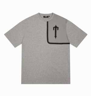 Trapstar Irongate T Tech Zip T-Shirt Grey | TS-64900