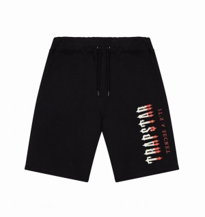 Trapstar Oversized Decoded Shorts Black / Red | TS-64911