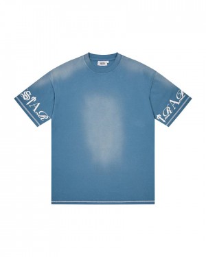 Trapstar Script 2.0 Tee Denim Blue | TS-65288