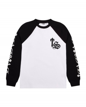 Trapstar Script Waffle LS Top White | TS-65368