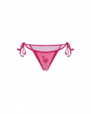 Trapstar Terry Script Bikini Bottoms Pink | TS-65090