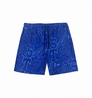 Trapstar Wildcard Swimming Shorts Blue | TS-64915