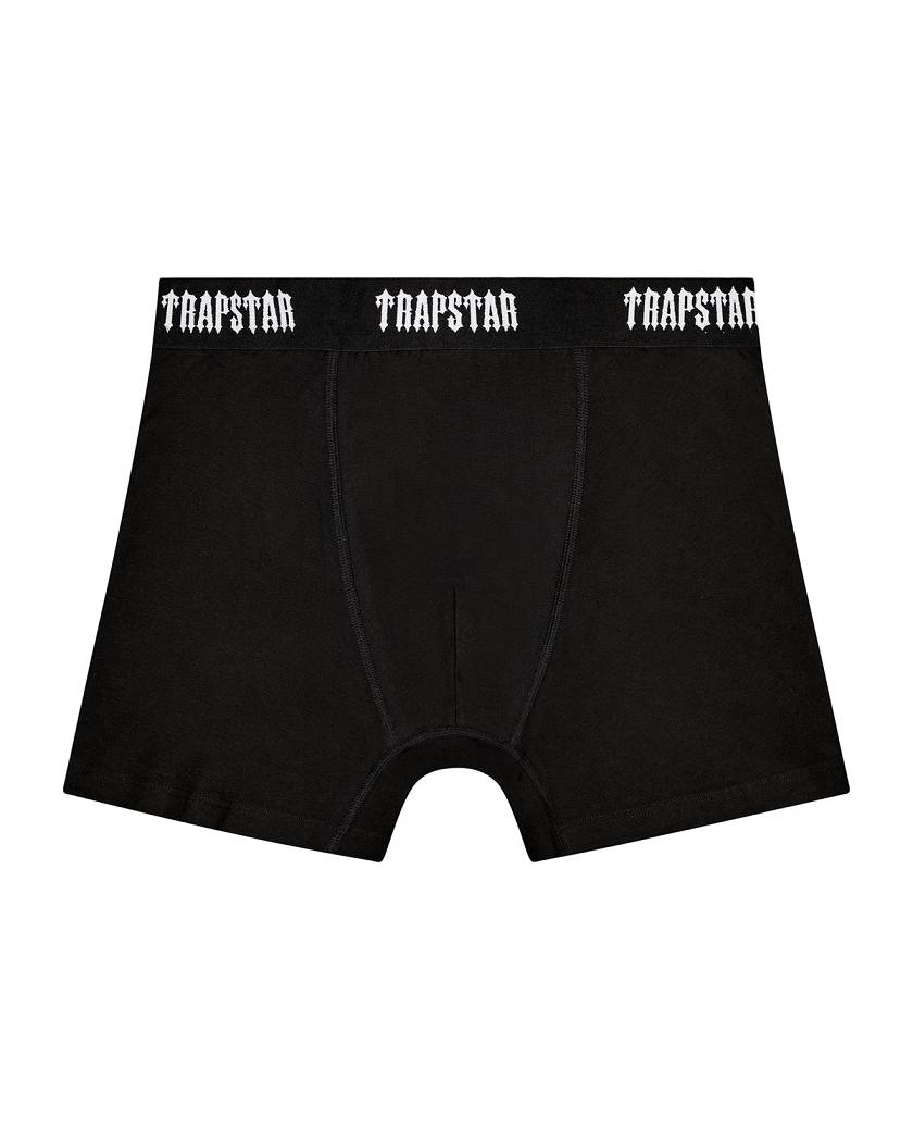 Trapstar 3 Pack Boxer Short Black with Black Waistband | TS-65182