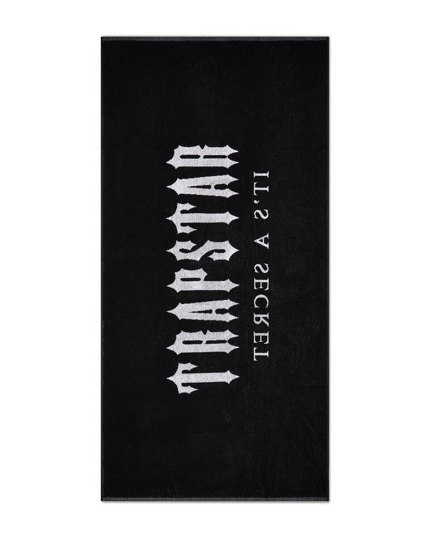 Trapstar Irongate Beach Towel Black | TS-65063