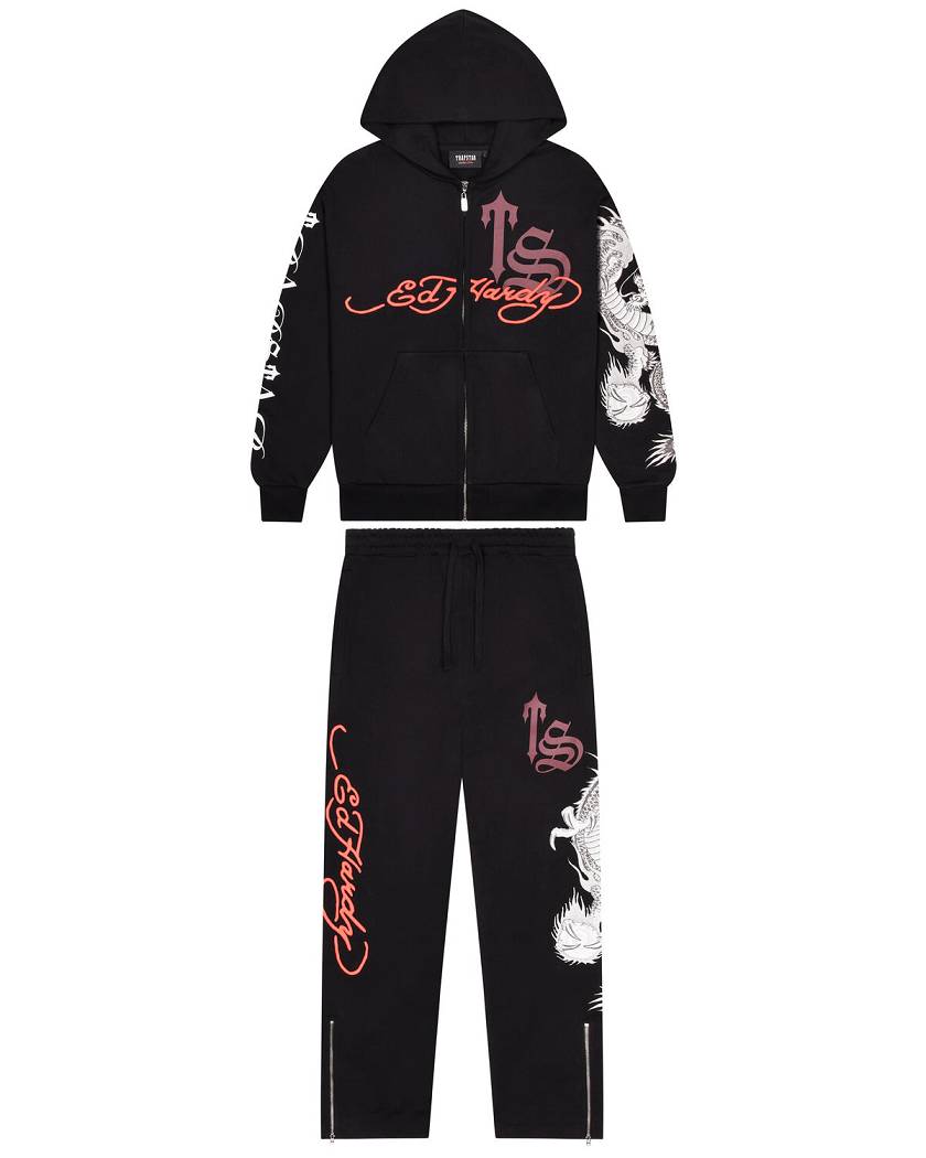 Trapstar x Ed Hardy Script Jogger Black | TS-65325